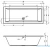 Riho Lusso wanna prostokątna 190x80cm+nóżki B015001005/207093